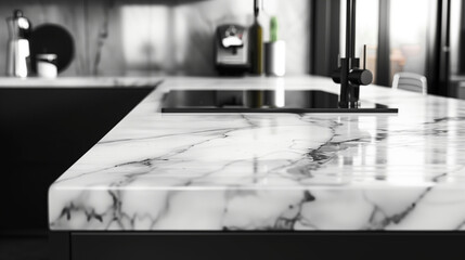 Marble countertop close-up (kitchen)