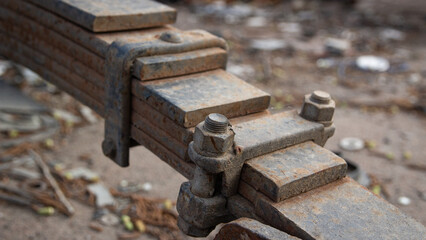 Automotive leaf spring. elastic part of the car suspension