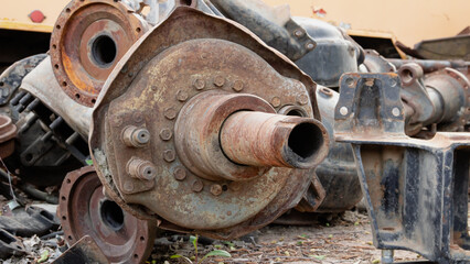 axle of the rear axle of the car