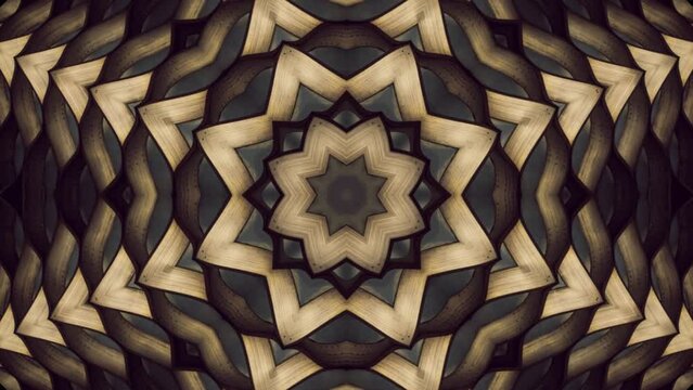 3d wood abstract arabesque kaleidoscopic background