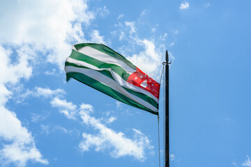 Abhkazia flag waving in the wind.