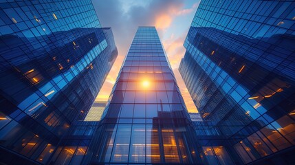 Panoramic skyline and buildings. Created with Generative AI.