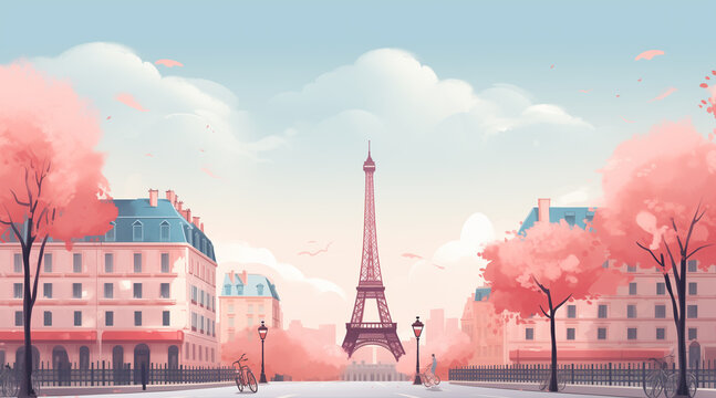 paris background for social media. illustration