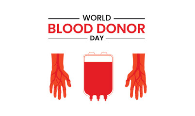World Blood Donor Day background with blood drop. 14 june.