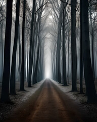 Naklejka premium Morning in the forest.