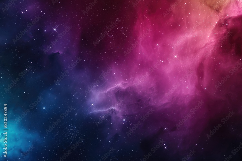Wall mural mystical nebula vloud in deep outer space. illustration of a background with a majestic space theme.