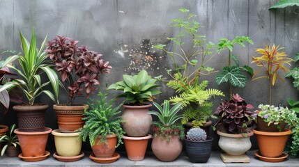 ornamental plants in pots - Powered by Adobe