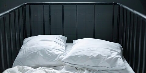 white pillow and headboard on bed