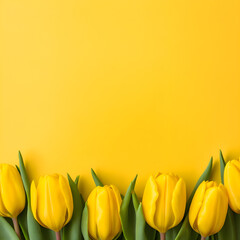 yellow tulip banner background