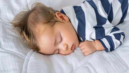 Obraz premium While the sleeping baby boy is at peace 
