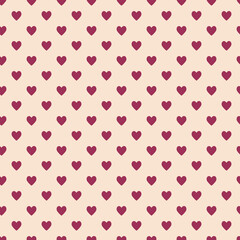 Valentine pattern seamless heart shape pink colors background.