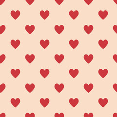 Valentine pattern seamless heart shape pink colors background.