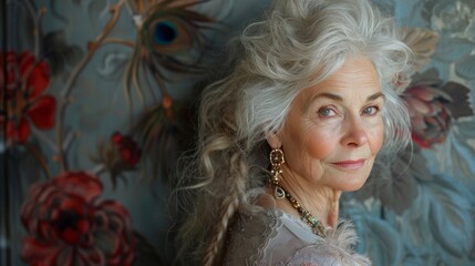 A glamour portrait of elderly beauty. 