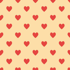 Valentine pattern seamless heart shape pink colors background.