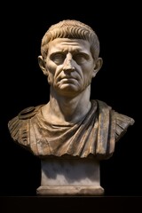 Bust of a stern-looking roman emperor