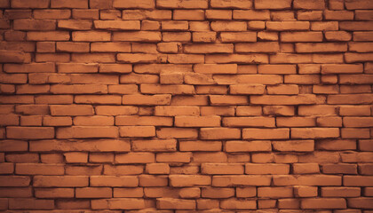 Fototapeta premium orange brick wall, background texture 