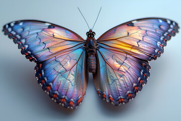 Beautiful Iridescent Butterfly,
Butterfly Emergence Unfurling
