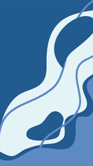 illustration of a blue and white whale