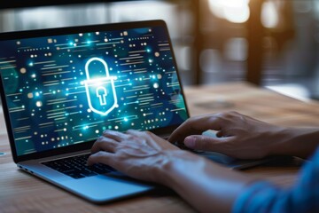 Secure digital padlocks enhance privacy and protect data; cybersecruity safeguards against identity theft.
