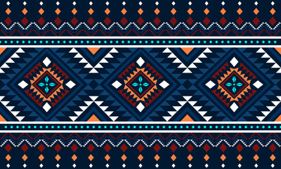 Navajo southwest geometric seamless pattern fabric colorful design for textile printing