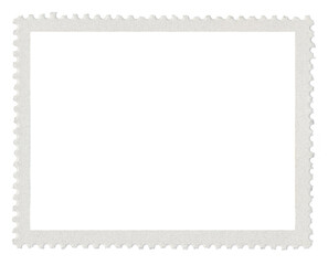 blank postage stamp frame with transparent design space and background