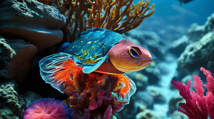 The beauty and diversity of the oceans vibrant coral reefs Generative Ai