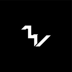 techno style modern monogram initial letter bold futuristic concept IV