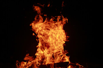 Obraz premium fire in the fireplace