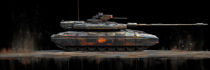 Concept drawing of an futuristic tank
