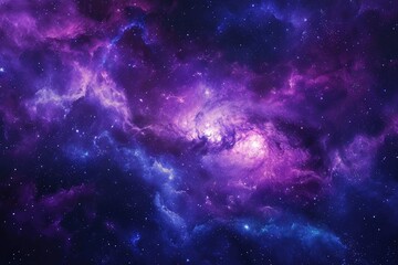 Fototapeta premium Expansive universe with distant stars and planets. Illustration of a background with a majestic space theme.