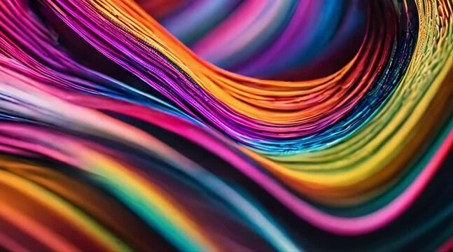 abstract colorful background with waves rainbow colors