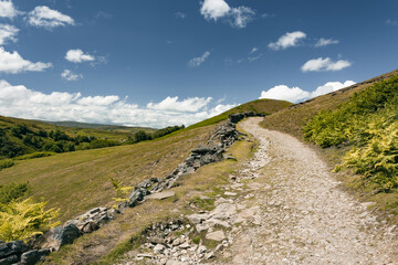 path in the mountains in the Yorkshire Dales
