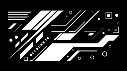 Cyberpunk SCIFI decal. Futuristic vector sticker and label. Motorsport and techno decal and symbol