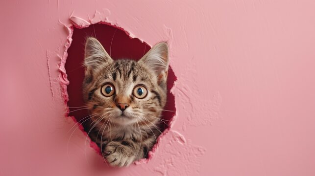 Cat in wall