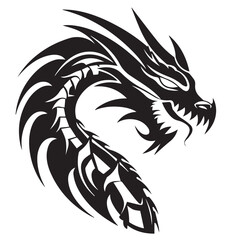 Dragon in cartoon, doodle style . Image for t-shirt, web, mobile apps and ui. Isolated 2d vector illustration in logo, icon, sketch style, Eps 10, black and white. AI Generative