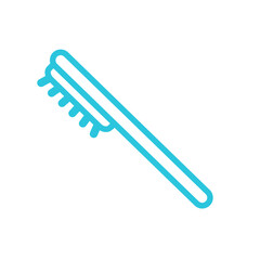 Bathing massage brush icon, Isolated on white background, From blue icon set