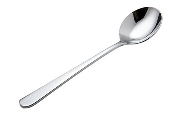 The shiny spoon is made of stainless steel, which is durable and easy to clean. Dishwasher safe.