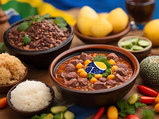 typical feijoada for Brazilian lunch