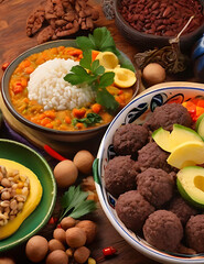 typical feijoada for Brazilian lunch