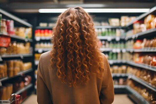 Woman in a supermarket
