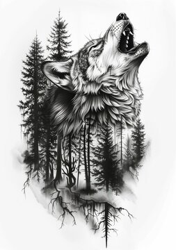 illustration of a wolf