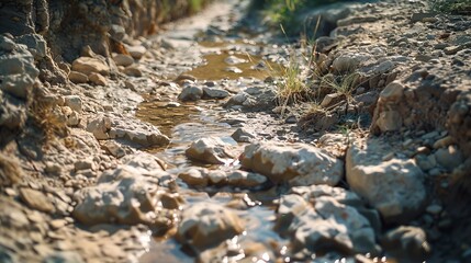 Obraz premium Dried-Up Creek Bed