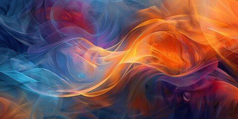 Hospital Harmony: Abstract Artwork with Flowing Patterns Conveying Calmness and Unit