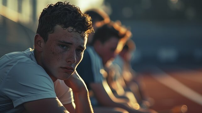 Frustrated Athlete With Injury