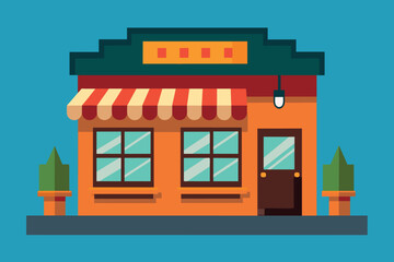 A building featuring an awning on its rooftop, providing shade and protection