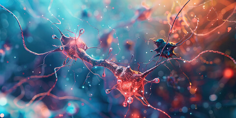 Healing Connections: Abstract Network of Lines and Dots Embodying Support and Resilience