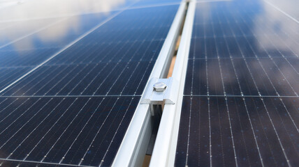 solar panels on solar farm