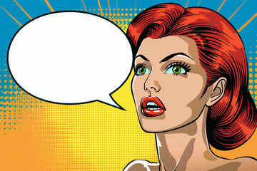 Embrace the essence of comic book nostalgia with a visually captivating pop art background and an oversized speech bubble waiting to be filled with imaginative dialogue.