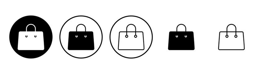 Shopping bag icon set. shopping icon vector