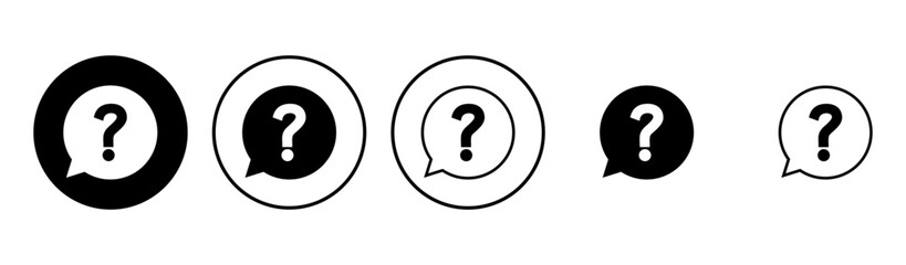 Question icon set. question mark icon vector.